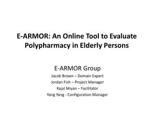 E-ARMOR: An Online Tool to Evaluate Polypharmacy in Elderly Persons