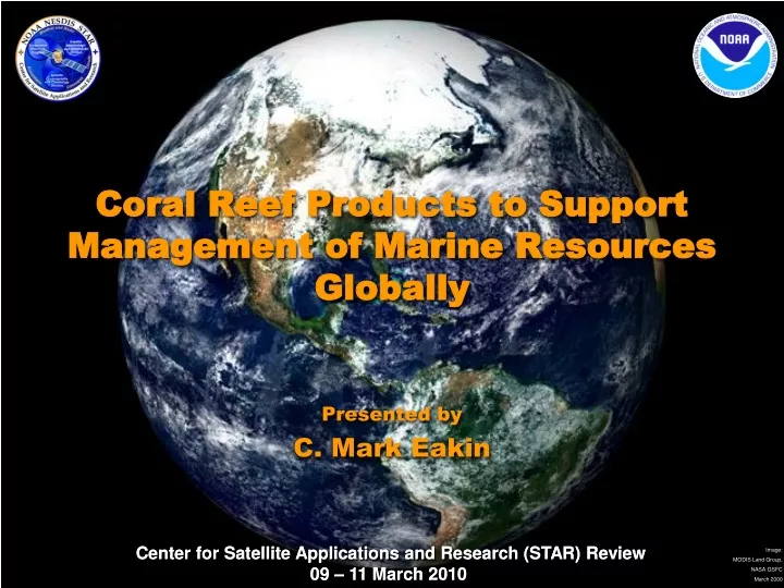 coral reef products to support management of marine resources globally