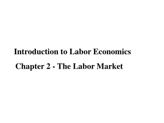 Introduction to Labor Economics