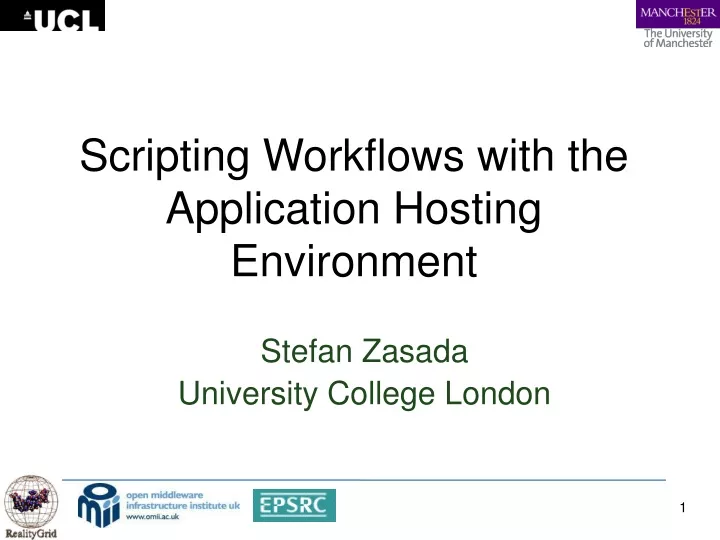 scripting workflows with the application hosting environment