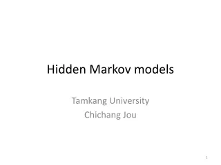 Hidden Markov models