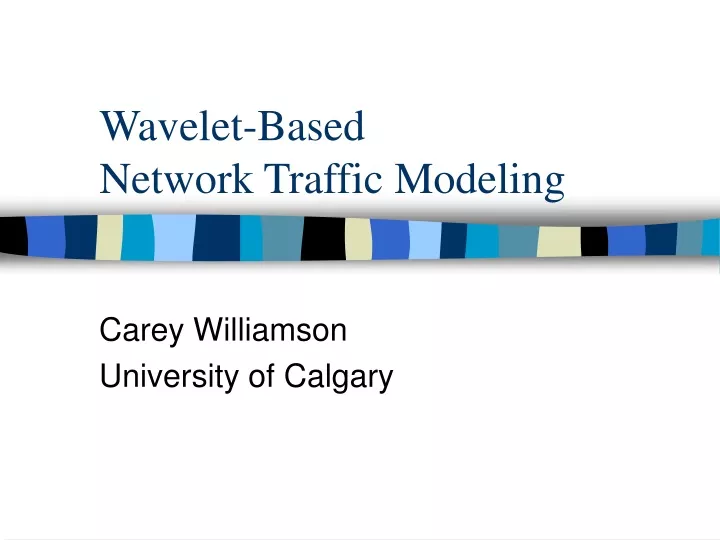 wavelet based network traffic modeling