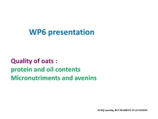 WP6  presentation