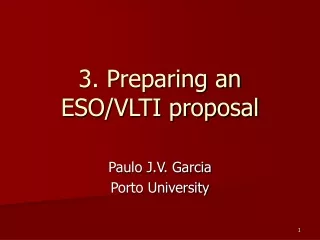 3. Preparing an ESO/VLTI proposal