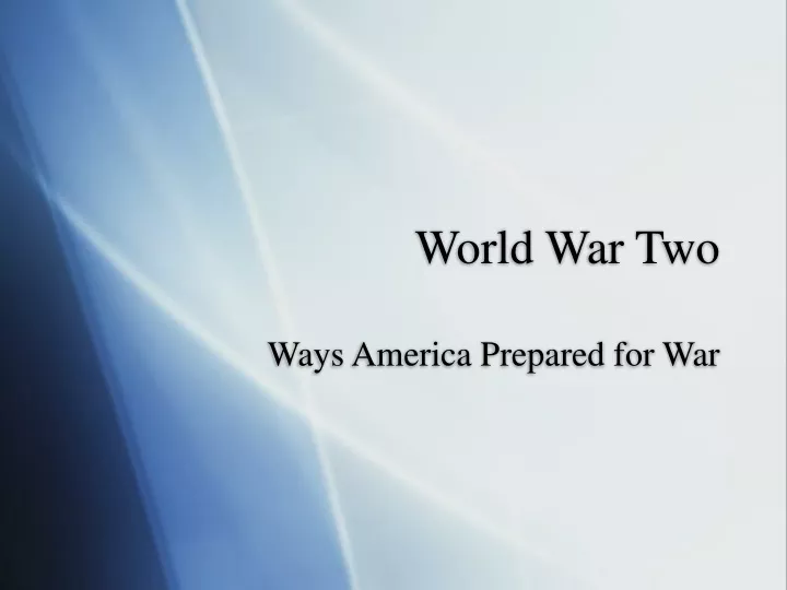 world war two