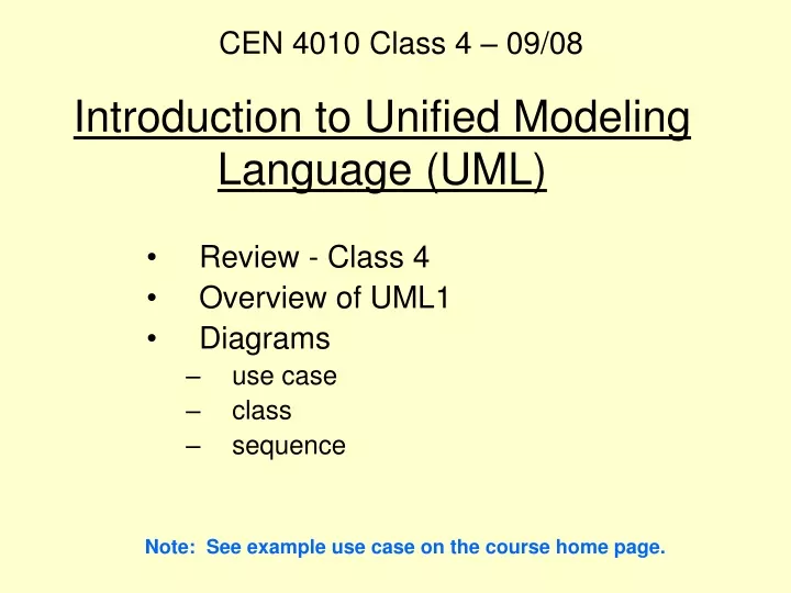 introduction to unified modeling language uml