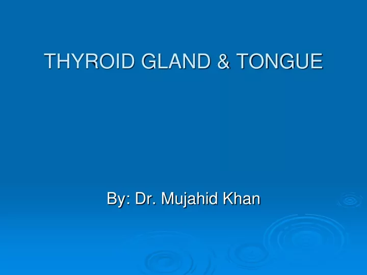 thyroid gland tongue