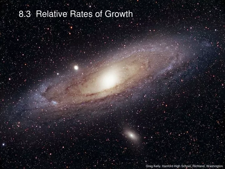 8 3 relative rates of growth