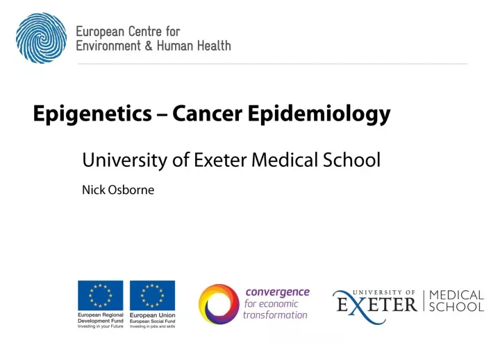 epigenetics cancer epidemiology