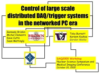 Control of large scale distributed DAQ/trigger systems in the networked PC era