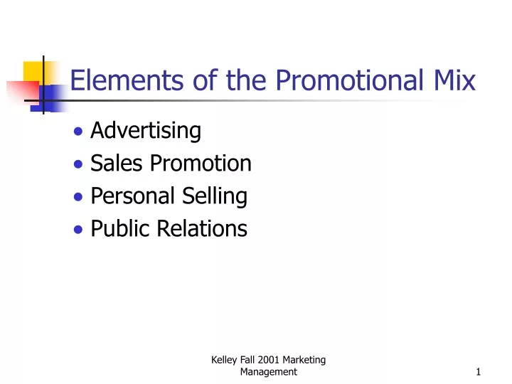 elements of the promotional mix