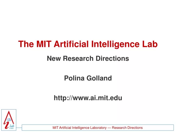 the mit artificial intelligence lab