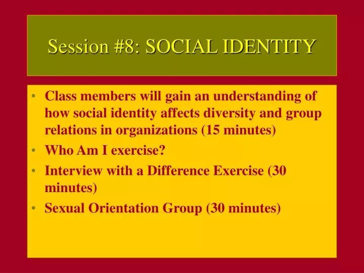 session 8 social identity