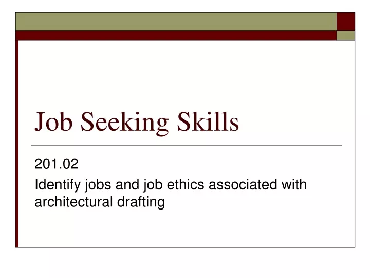 job seeking skills