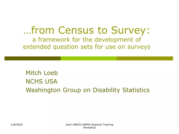 from census to survey a framework for the development of extended question sets for use on surveys