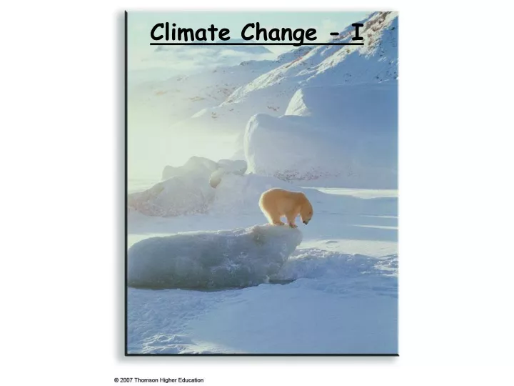 climate change i