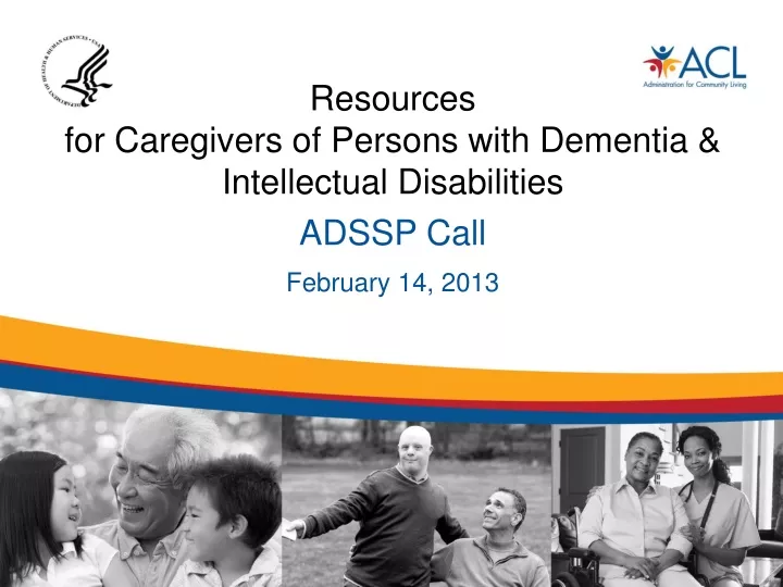 resources for caregivers of persons with dementia