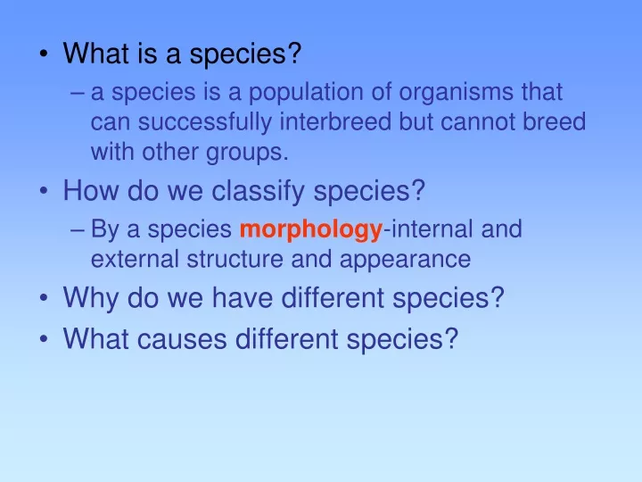 what is a species a species is a population