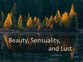 Beauty, Sensuality,  and Lust