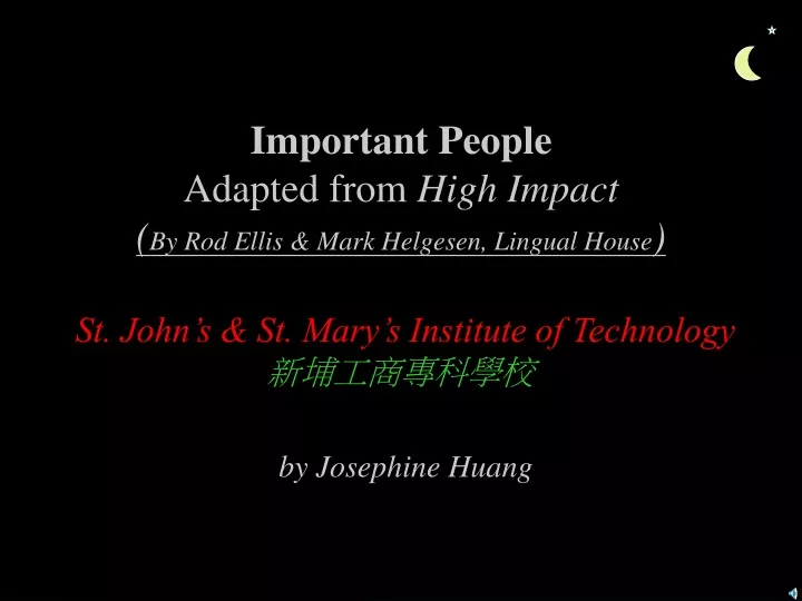 important people adapted from high impact