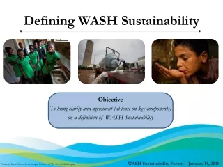 Defining WASH Sustainability