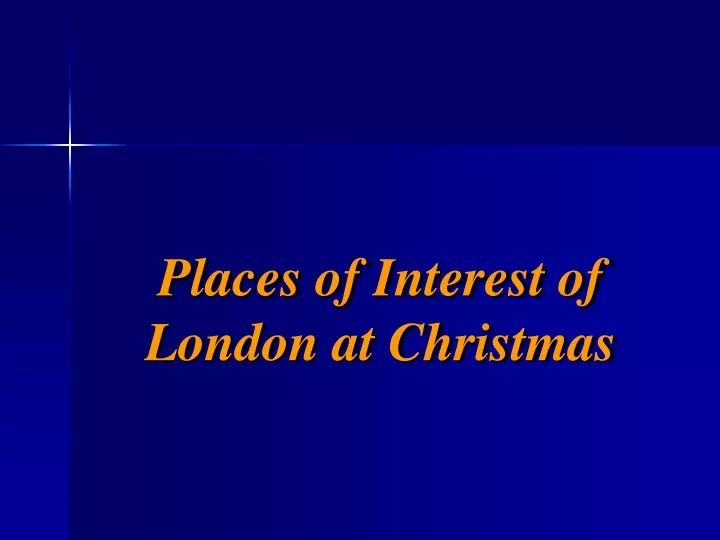 places of interest of london at christmas