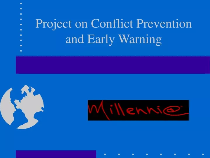 project on conflict prevention and early warning