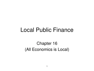 Local Public Finance