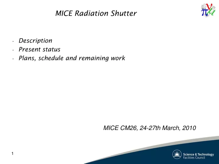 mice radiation shutter