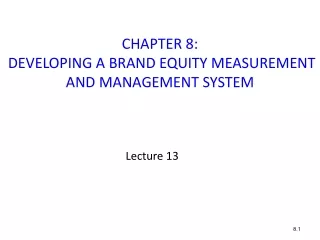 CHAPTER 8:  DEVELOPING A BRAND EQUITY MEASUREMENT AND MANAGEMENT SYSTEM