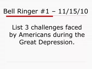 Bell Ringer #1 – 11/15/10