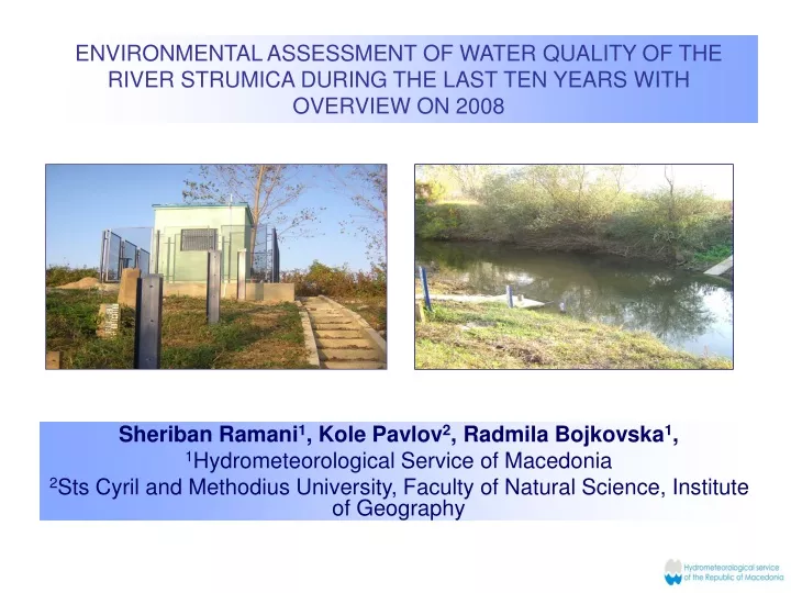 environmental assessment of water quality