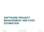Software Project Management and Cost Estimation - slide 1