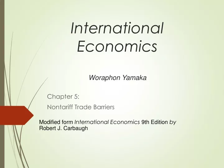 international economics woraphon yamaka