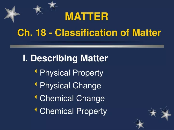 ch 18 classification of matter