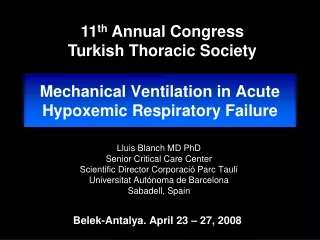 Mechanical Ventilation in Acute Hypoxemic Respiratory Failure