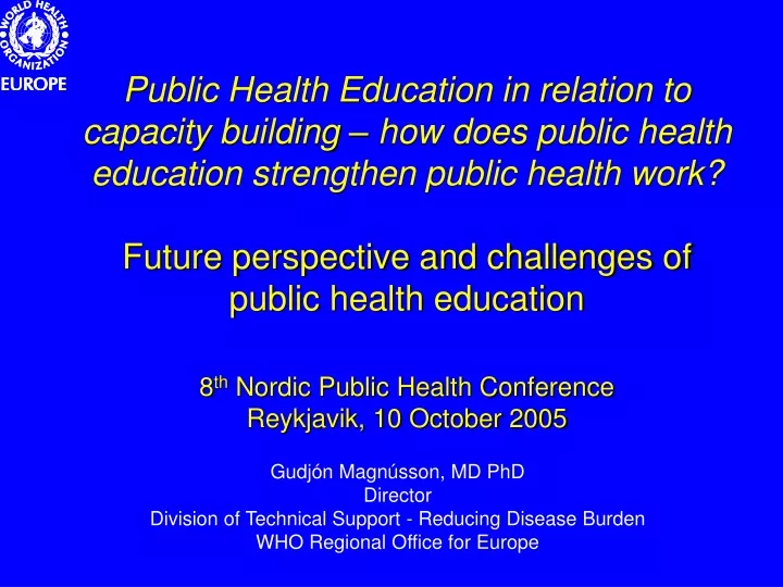 public health education in relation to capacity