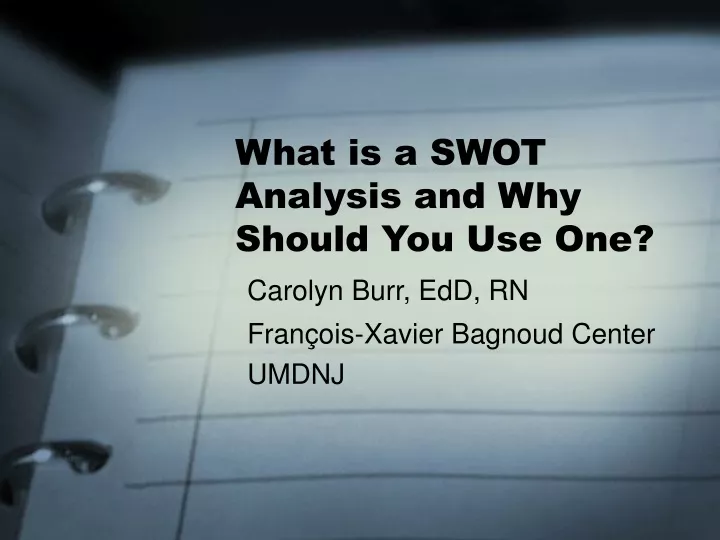 what is a swot analysis and why should you use one