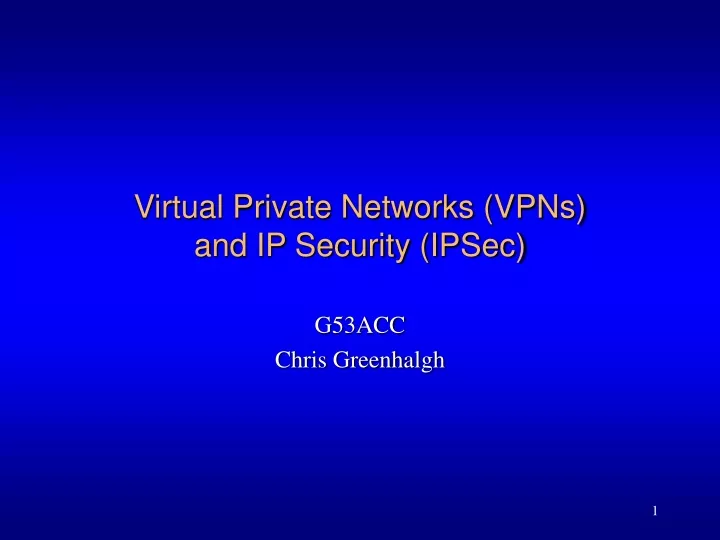 virtual private networks vpns and ip security ipsec