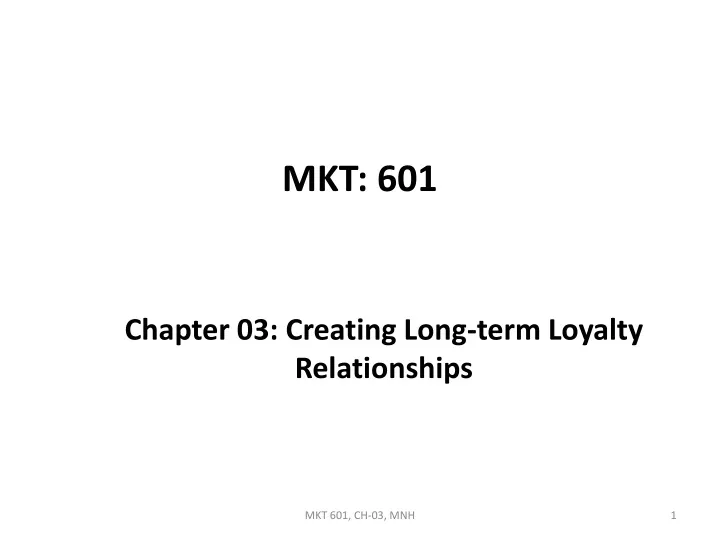 mkt 601