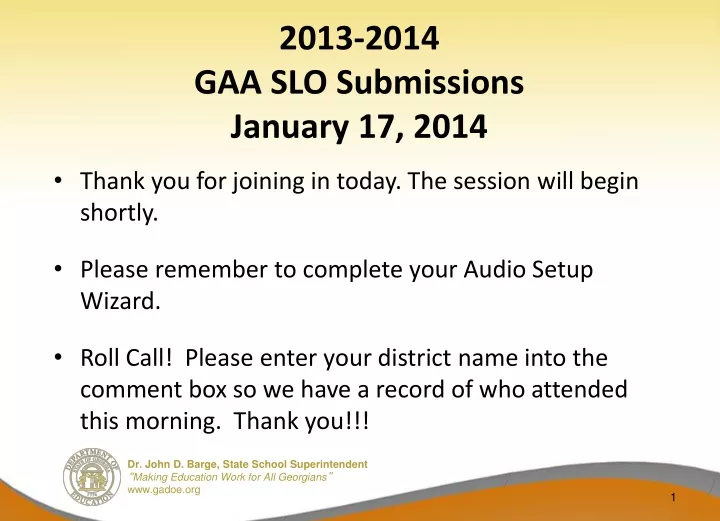 2013 2014 gaa slo submissions january 17 2014