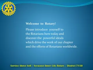 Welcome  to  Rotary!