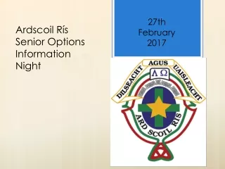 Ardscoil Rís Senior Options Information Night