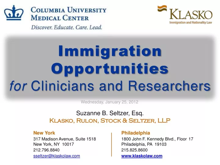 immigration opportunities for clinicians