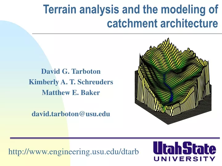 terrain analysis and the modeling of catchment architecture