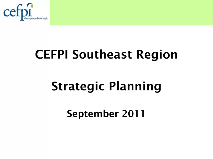 cefpi southeast region strategic planning