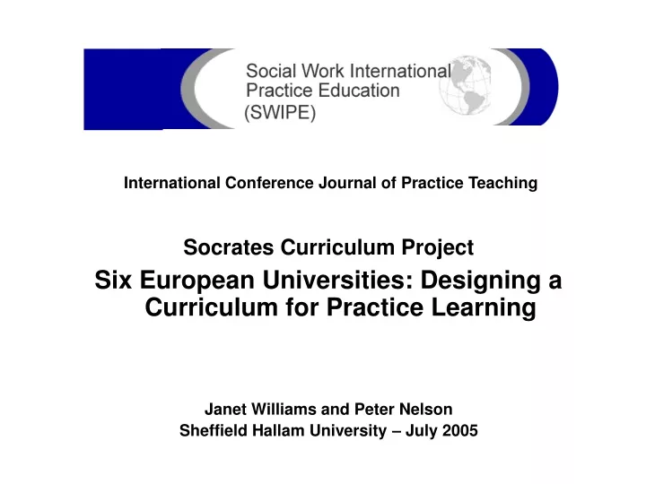 international conference journal of practice