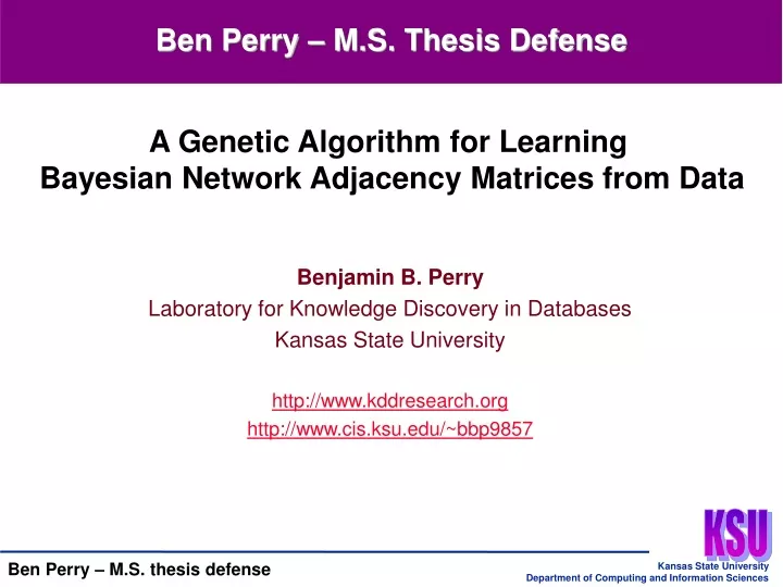 ben perry m s thesis defense