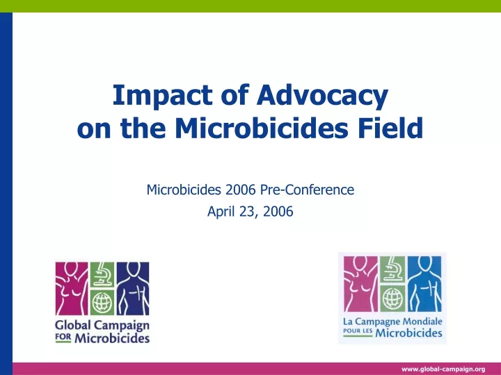 impact of advocacy on the microbicides field