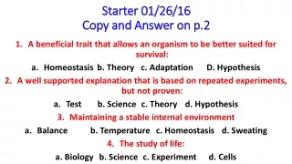 Starter 01/26/16 Copy and Answer on p.2